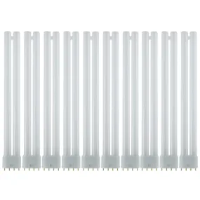 10 Pack Sunlite 24 Watt FT 4-Pin Twin Tube, 2G11 Base, Soft White