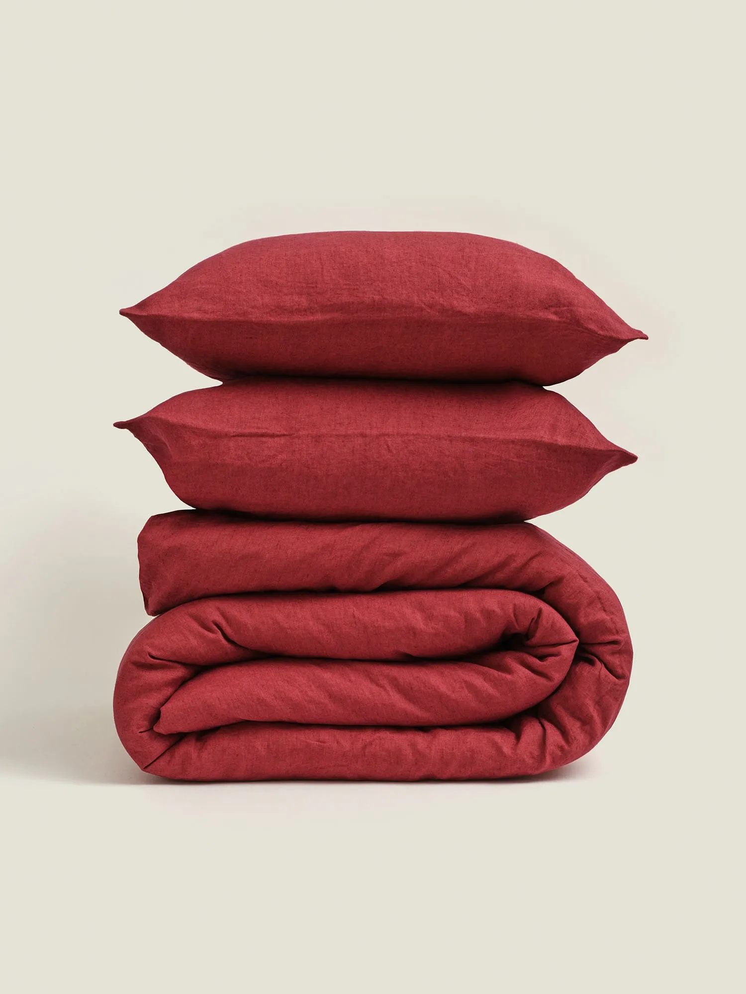 100% Linen Duvet Set in Pinot