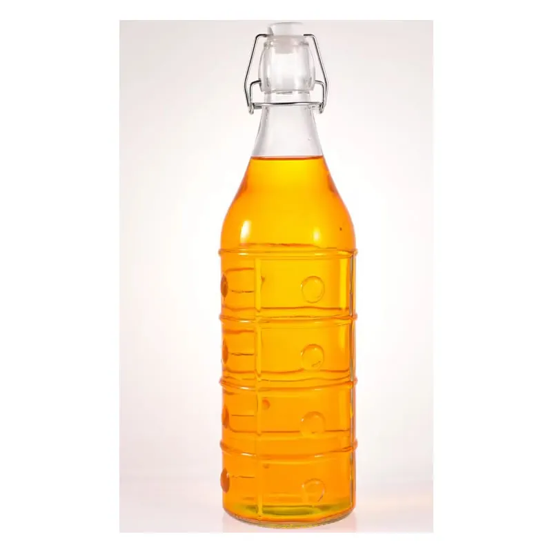 1000Ml Beverage Glass Storage Bottle Flip Top