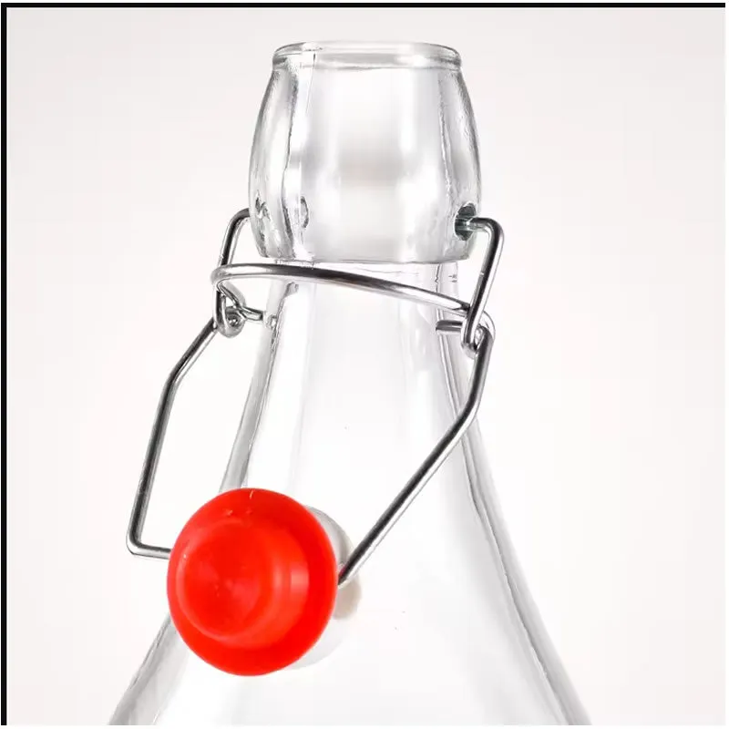 1000Ml Beverage Glass Storage Bottle Flip Top