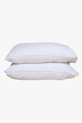 1000TC 100% Cotton Hotel Luxe Pillowcase Pair White