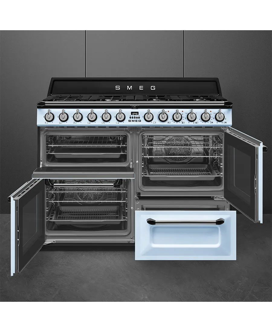 110cm Victoria Traditional Dual Fuel Range Cooker | Pastel Blue