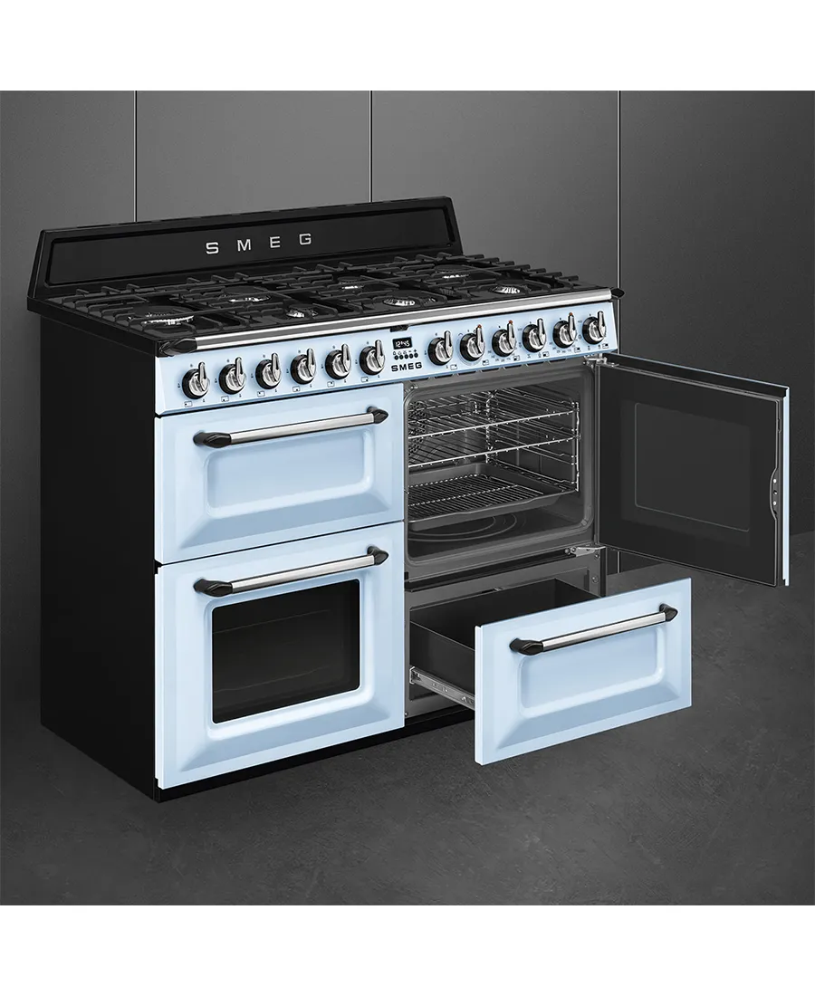 110cm Victoria Traditional Dual Fuel Range Cooker | Pastel Blue