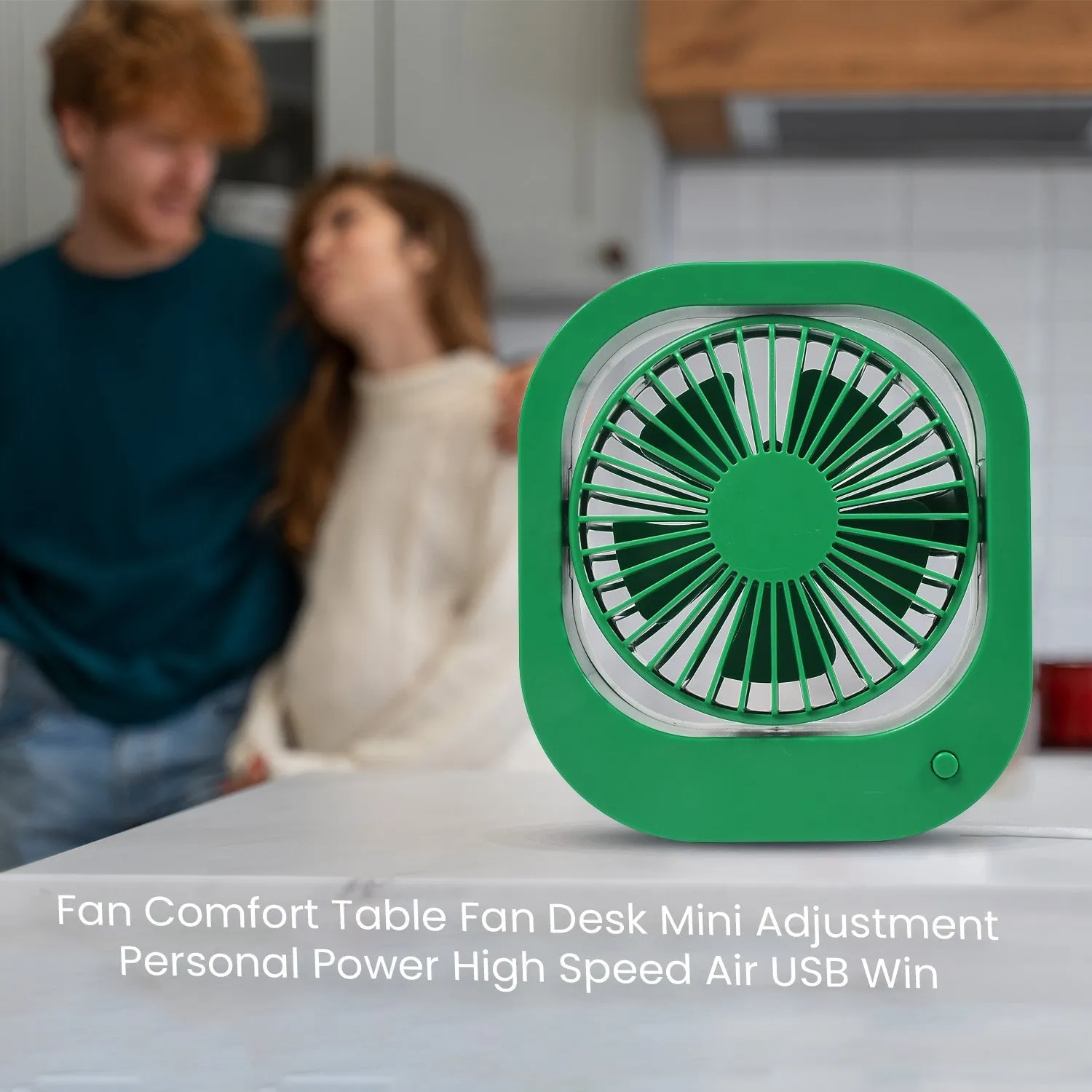 1110 Portable USB Fan - Rechargeable Fan with 2 Speeds, 180° Rotating Rechargeable Fan, Quiet Personal Fan for Travel in the Car Outdoors (Battery Not Include)