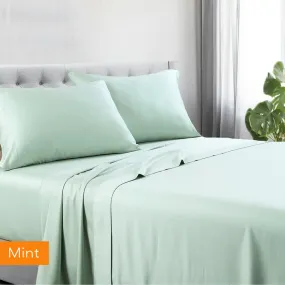 1200tc hotel quality cotton rich sheet set king single mint