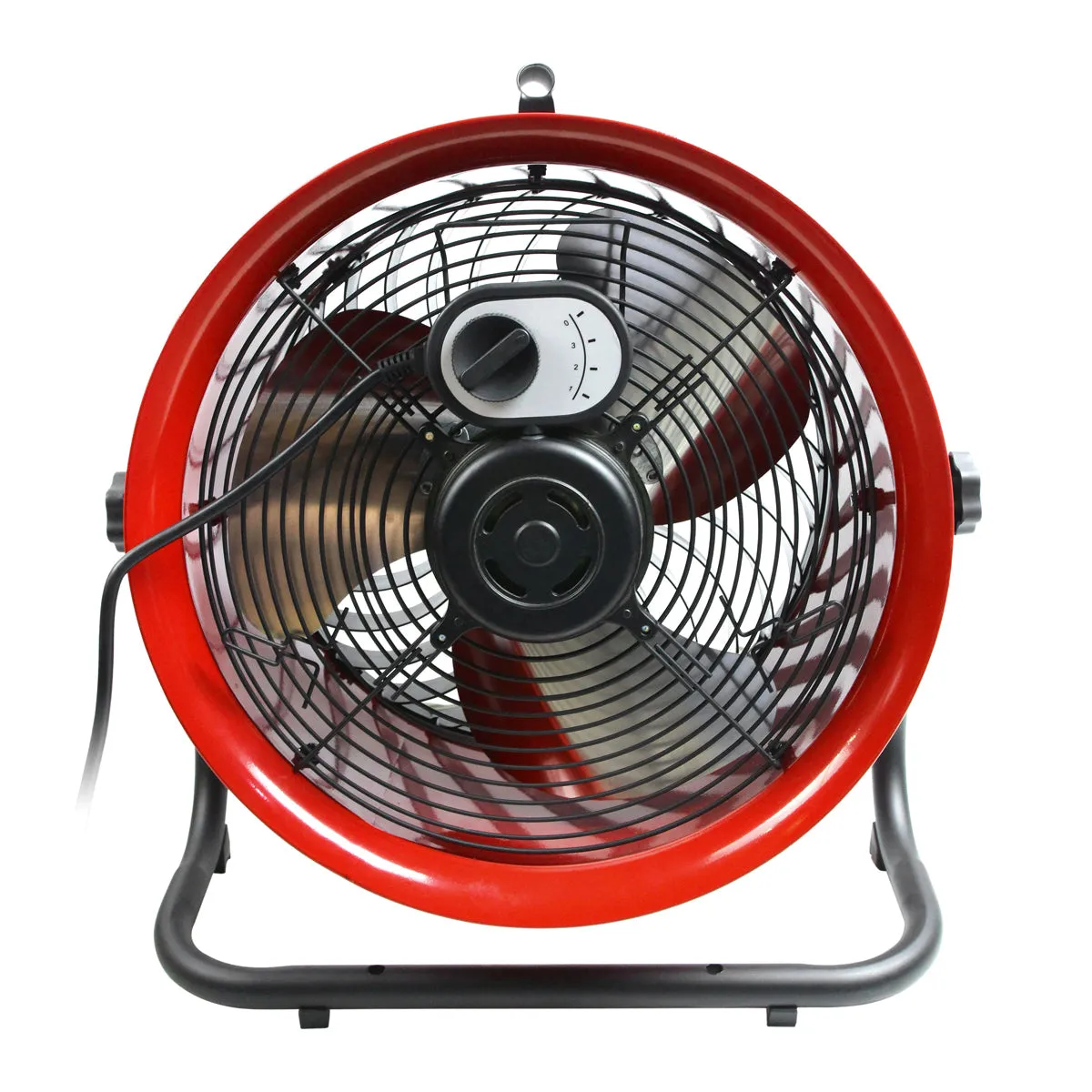 16 In. 3-Speed Tilting High Velocity Floor Fan with Steel Shroud