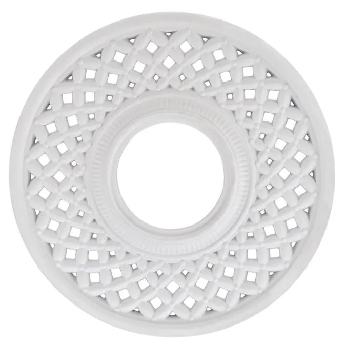 16-Inch Botino Polyurethane Medallion, White Finish