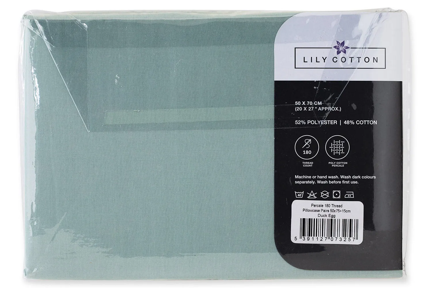 180 Thread Count Pillowcase Pair | Duck Egg