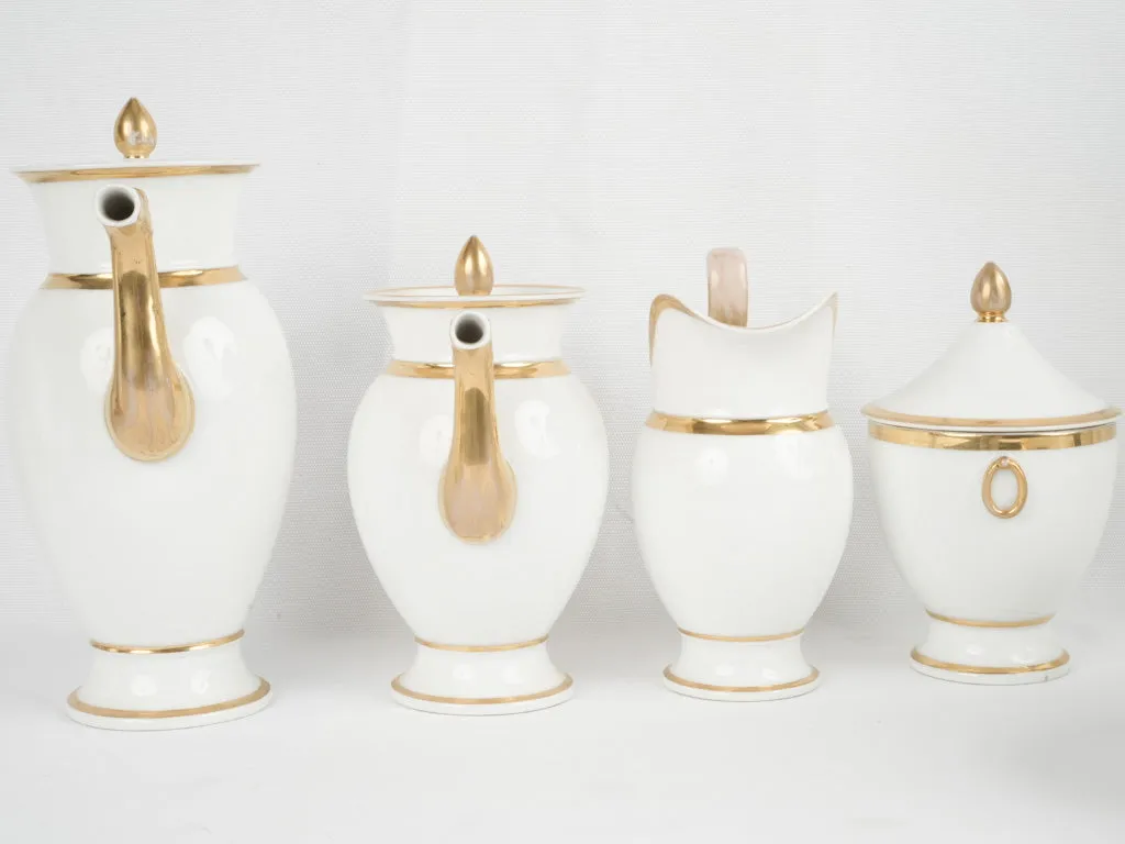 19th century Parisian porcelain dessert service - white & gold