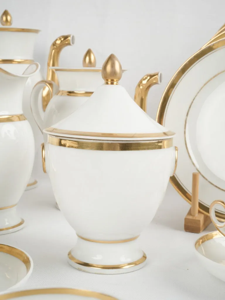 19th century Parisian porcelain dessert service - white & gold