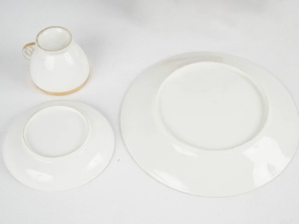 19th century Parisian porcelain dessert service - white & gold