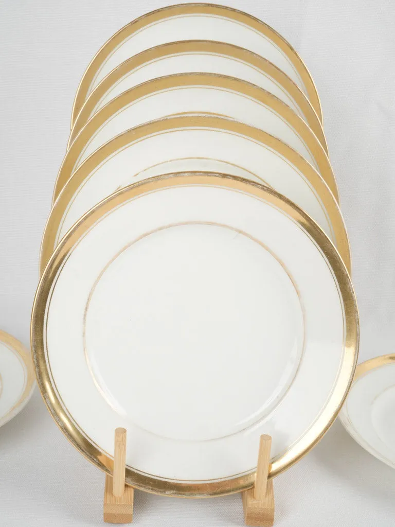 19th century Parisian porcelain dessert service - white & gold