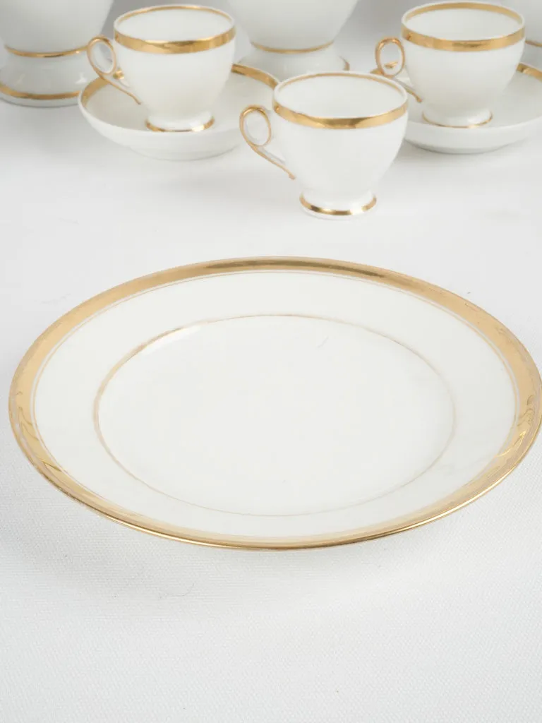 19th century Parisian porcelain dessert service - white & gold