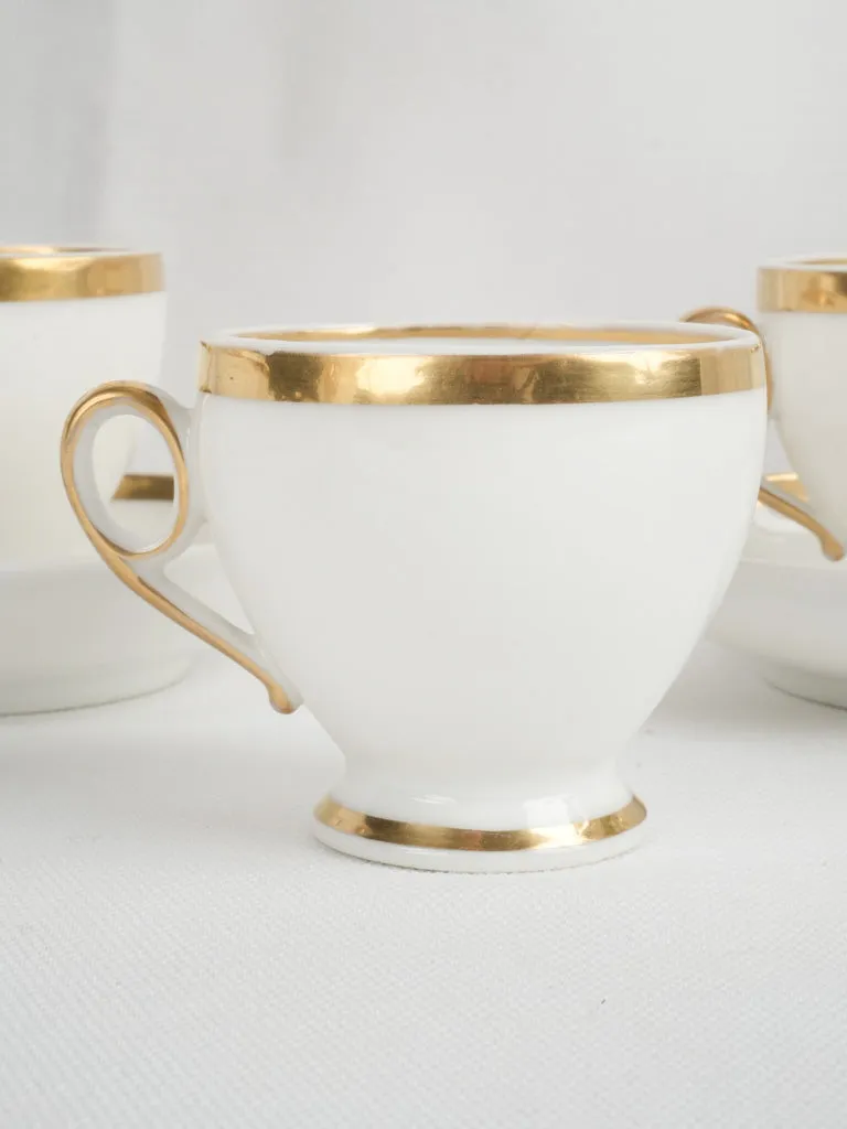 19th century Parisian porcelain dessert service - white & gold