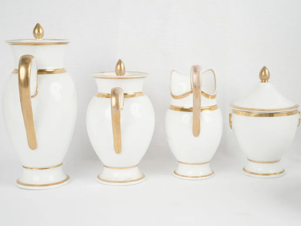 19th century Parisian porcelain dessert service - white & gold