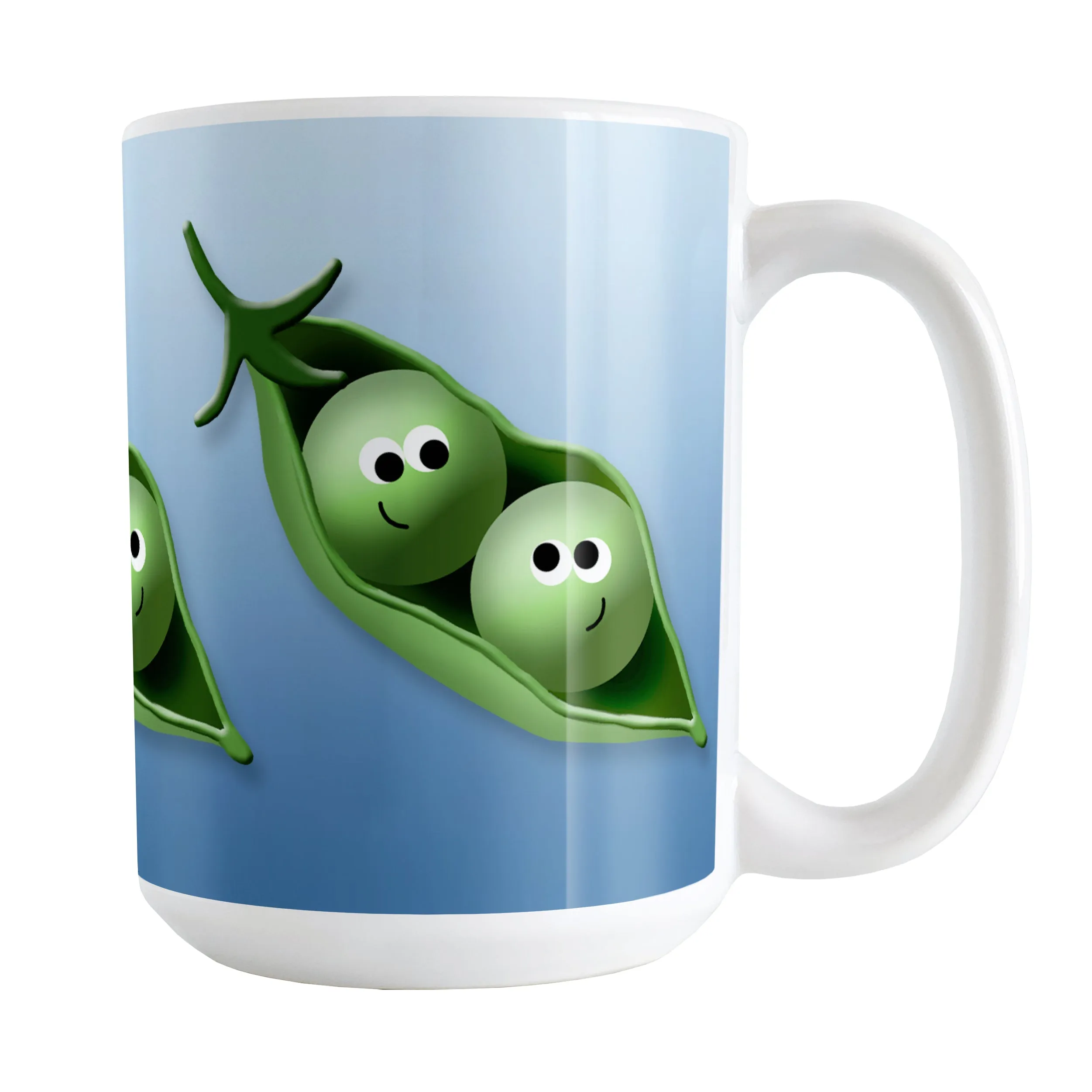 2 Peas in a Pod Blue Mug