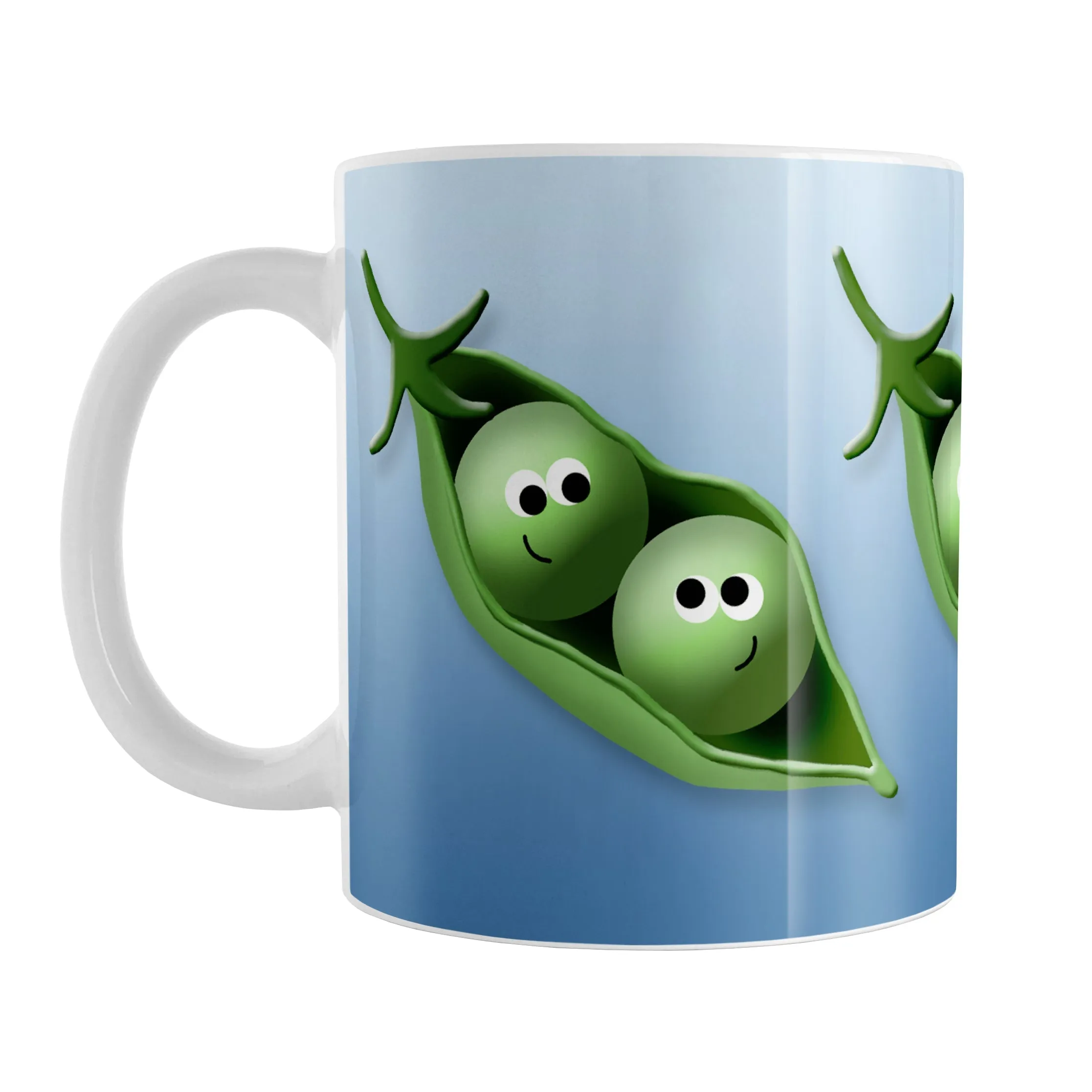 2 Peas in a Pod Blue Mug