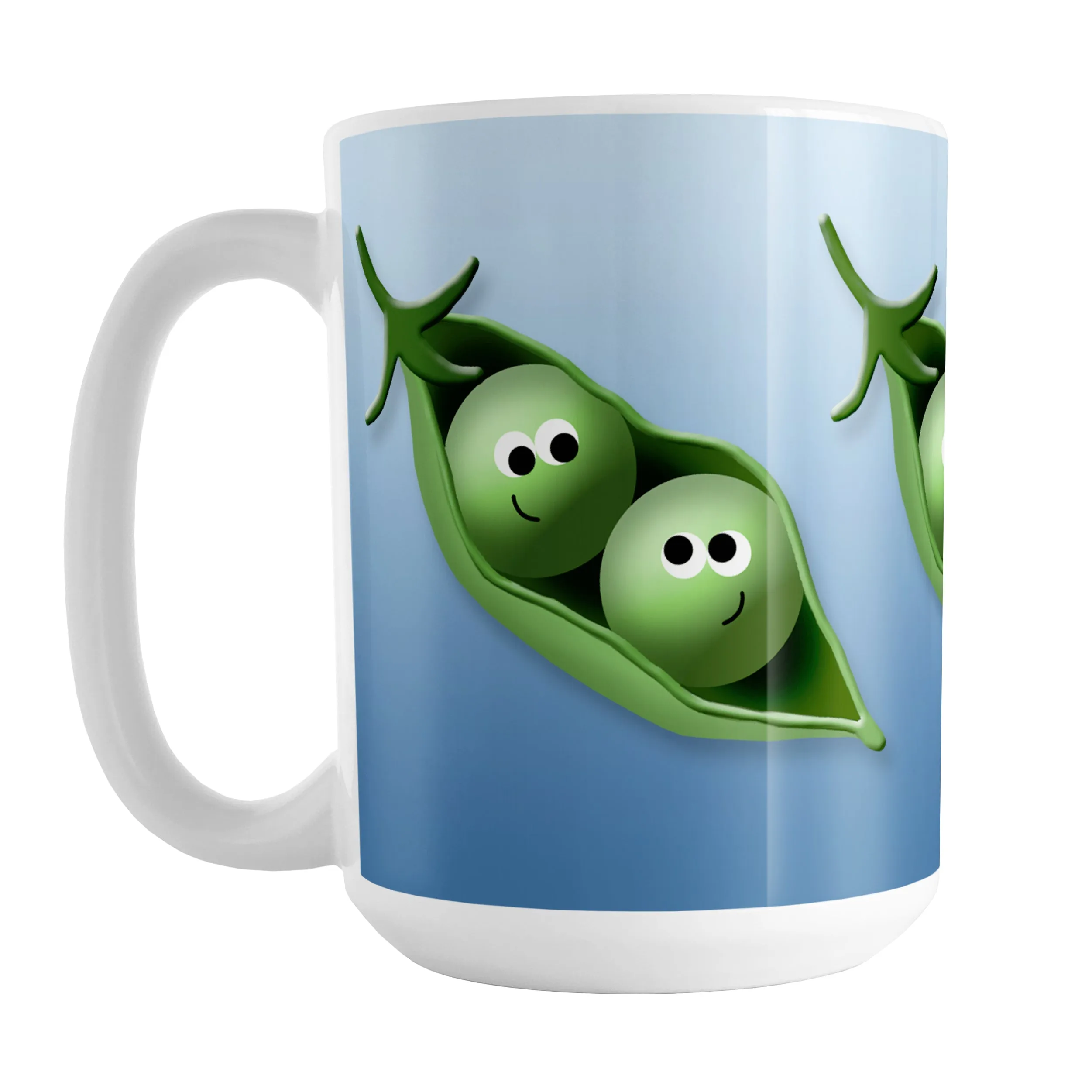 2 Peas in a Pod Blue Mug