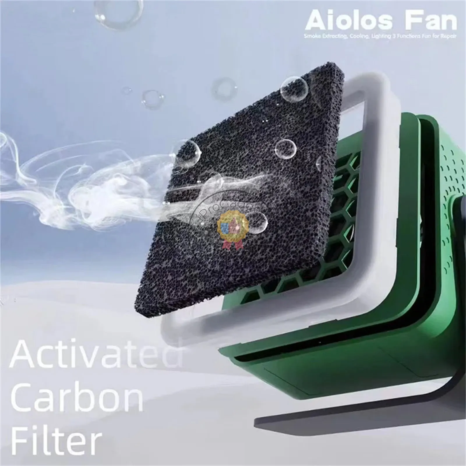 2UUL Aiolos Smoke Extracting Fan with Lighting Function for Mobile Phone Maintenance Motherboard Welding Repair Cooling Fan