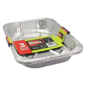 3 Pack Large Foil Baking Tray - 45.5cm x 34cm x 6.5cm