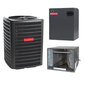 3 Ton 15.2 SEER2 Goodman Upflow/Downflow Air Conditioner System with Models GLXS4BA3610, CHPTA3630B3, MBVB12BP1X00