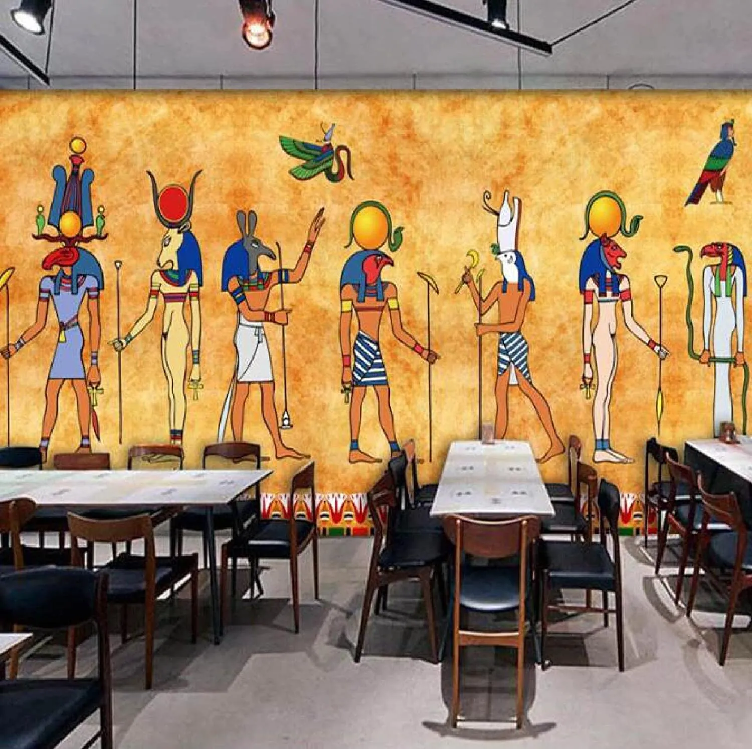 3D Photo Wallpaper Vintage Egyptian Murals ,350x245cm