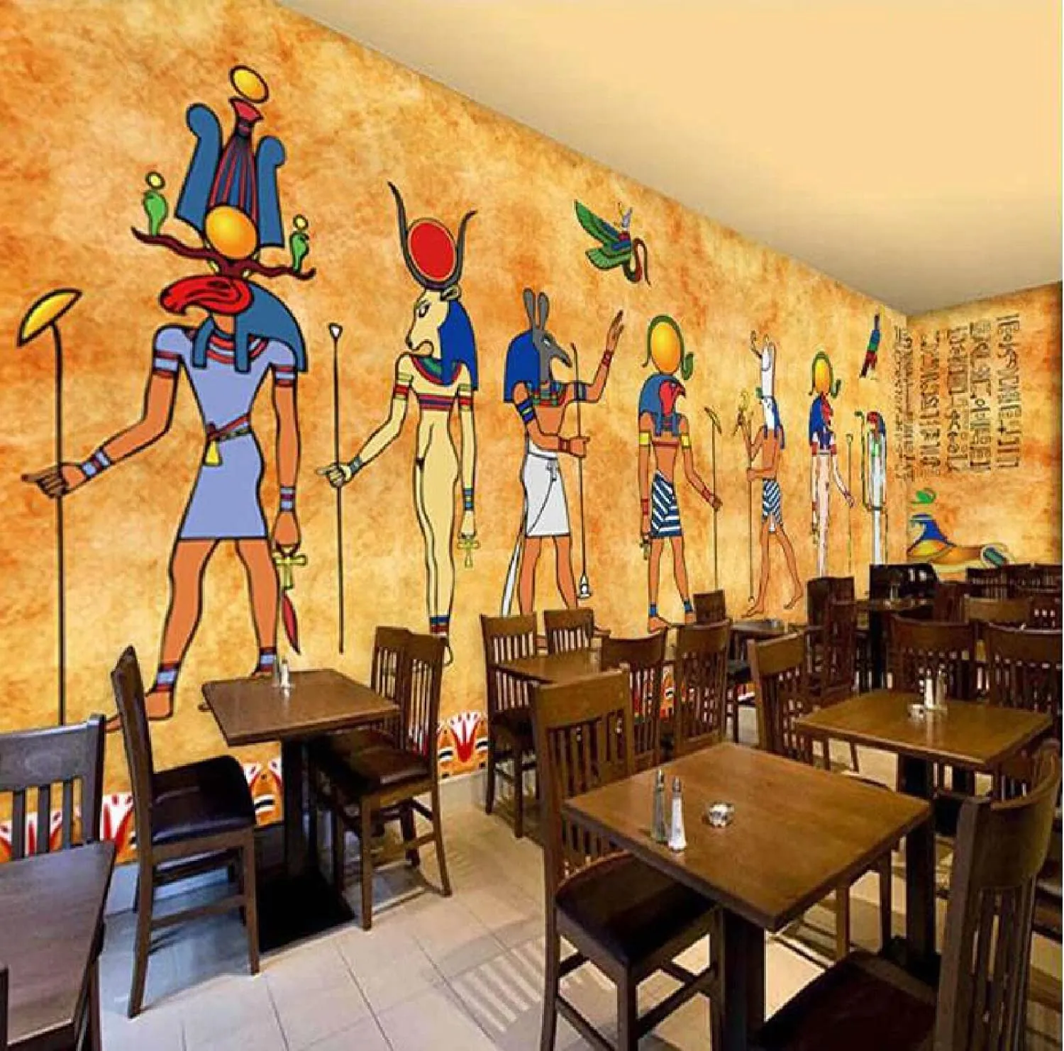 3D Photo Wallpaper Vintage Egyptian Murals ,350x245cm