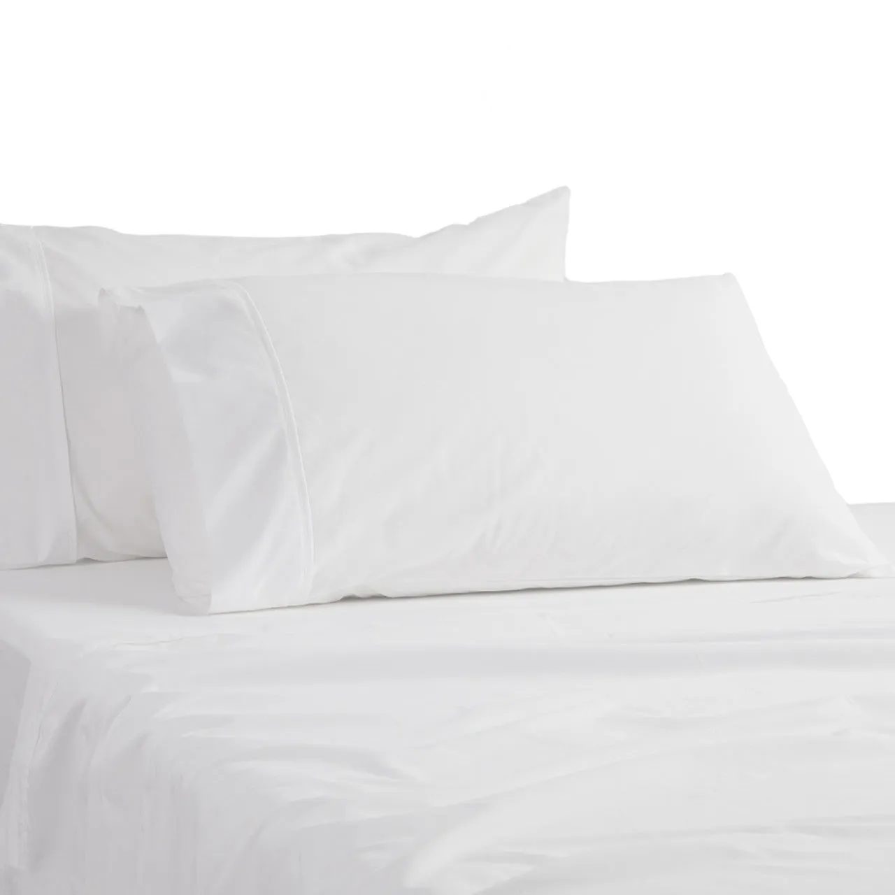 400TC Egyptian Cotton White KING Pillowcase Pair by Logan and Mason