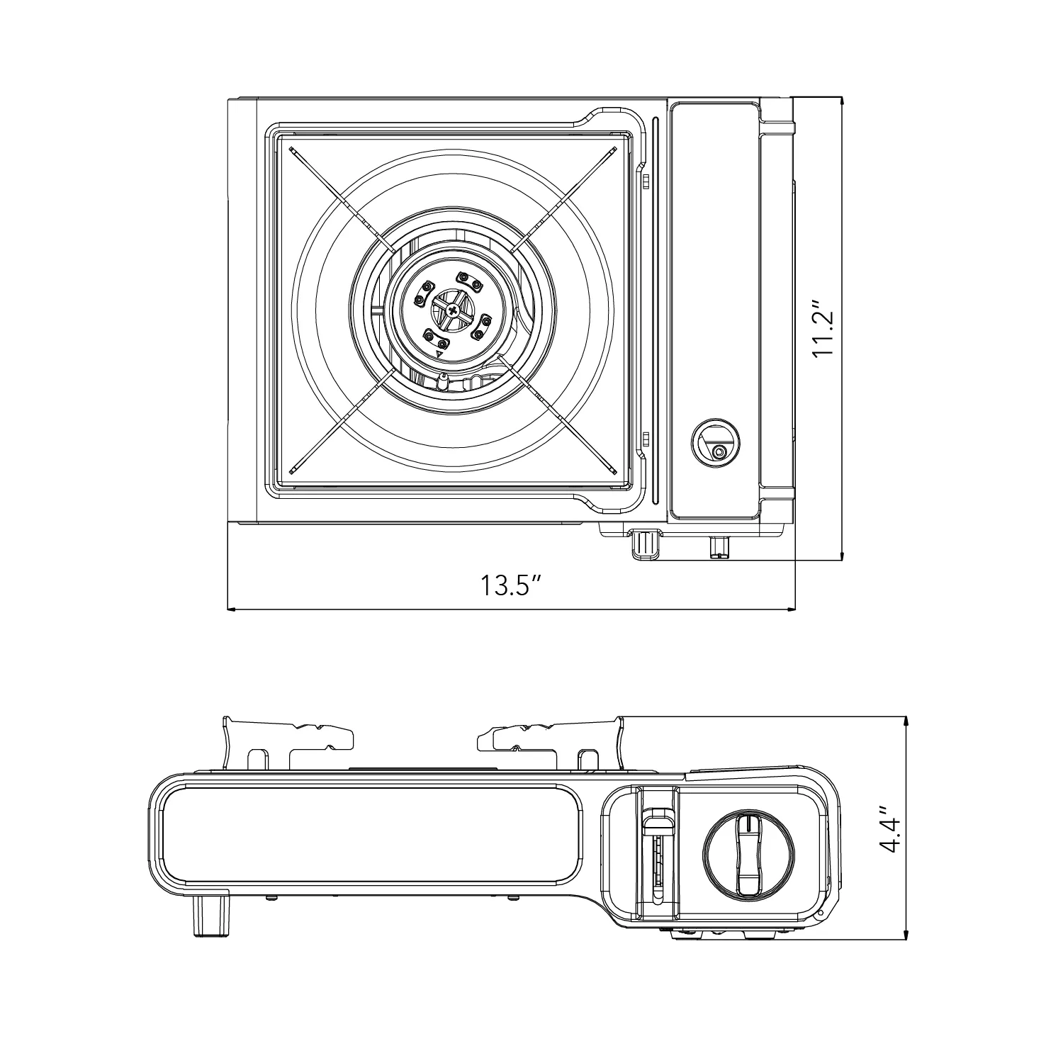 8,000 BTU PORTABLE DUAL FUEL CAMP STOVE