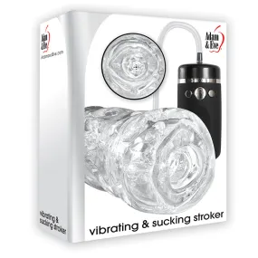 Adam & Eve Remote-Controlled Vibrating & Sucking Vacuum Stroker Clear