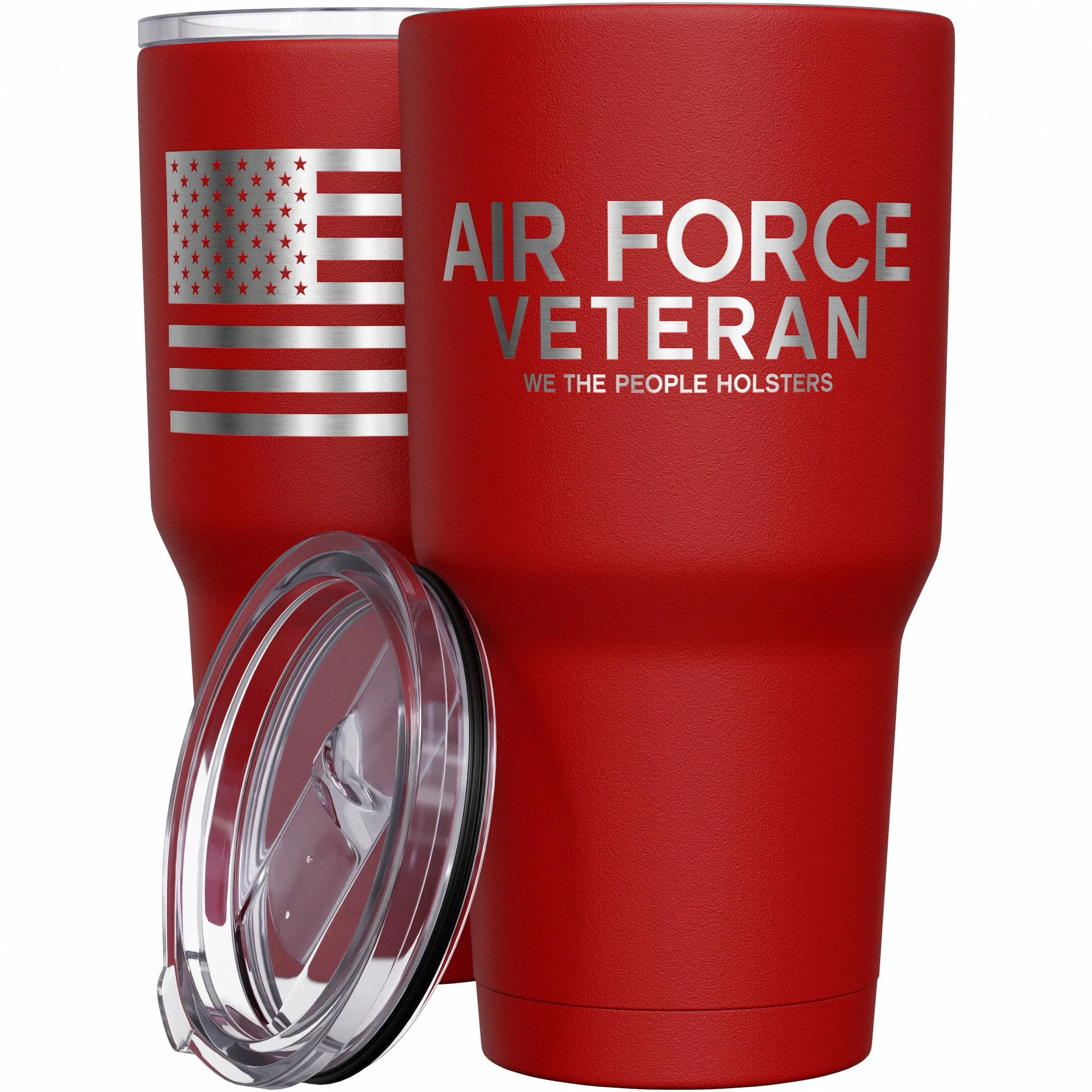 Air Force Vet   American Flag Stainless Steel Tumbler