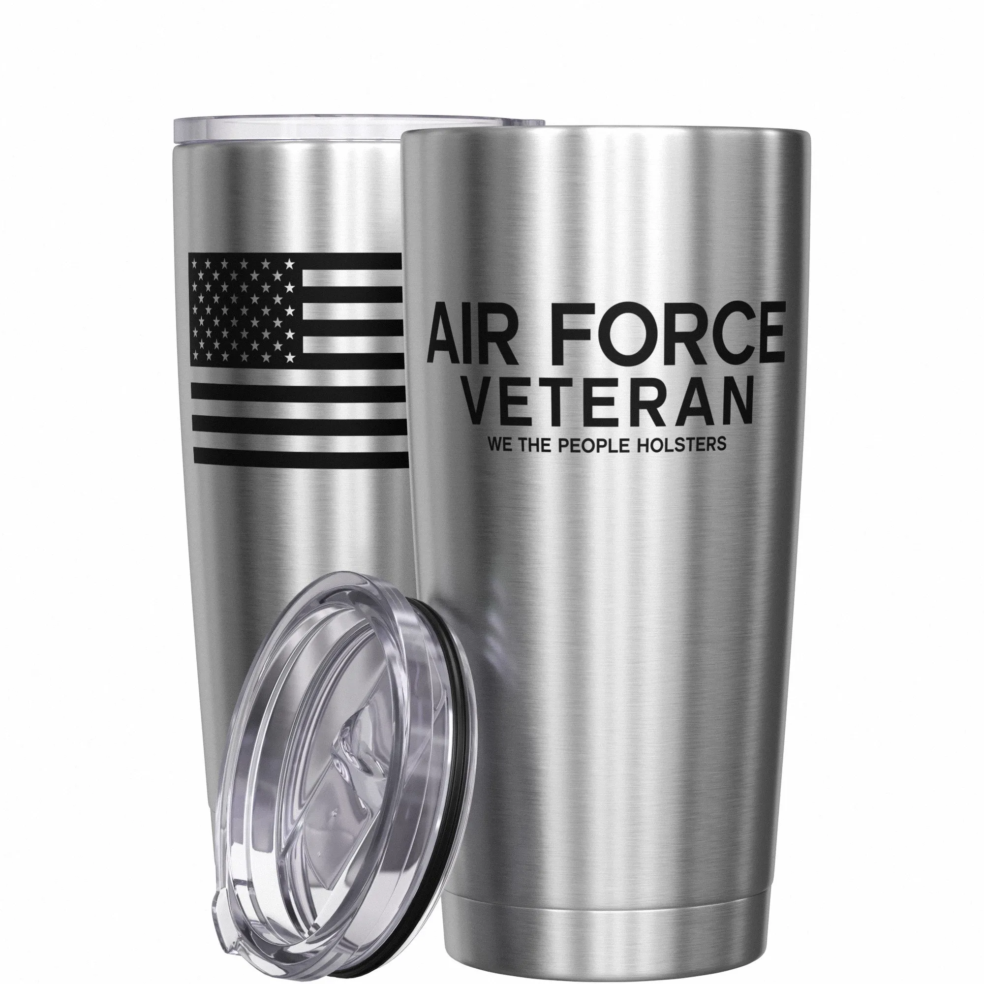 Air Force Vet   American Flag Stainless Steel Tumbler