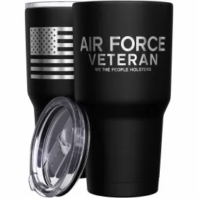 Air Force Vet   American Flag Stainless Steel Tumbler