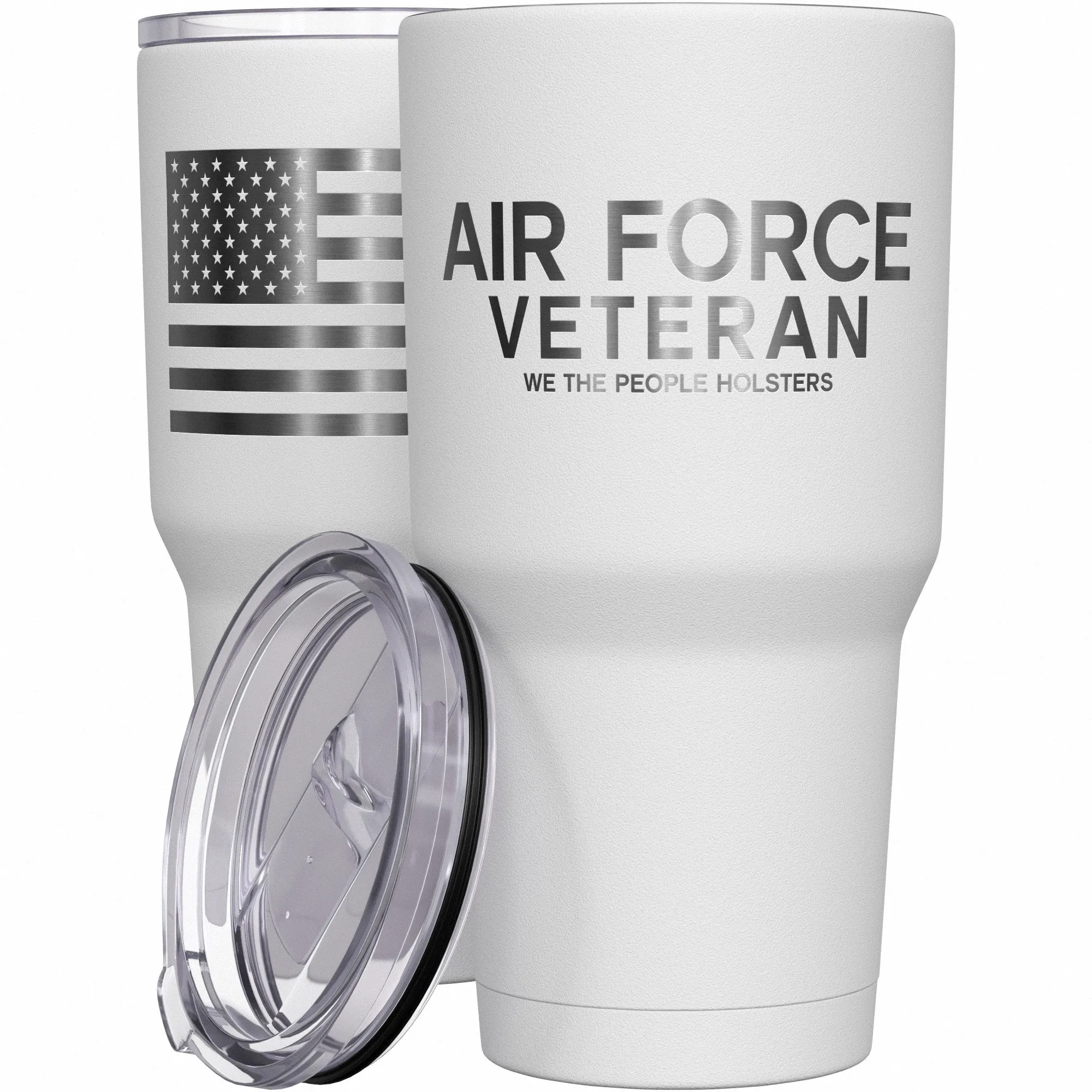 Air Force Vet   American Flag Stainless Steel Tumbler