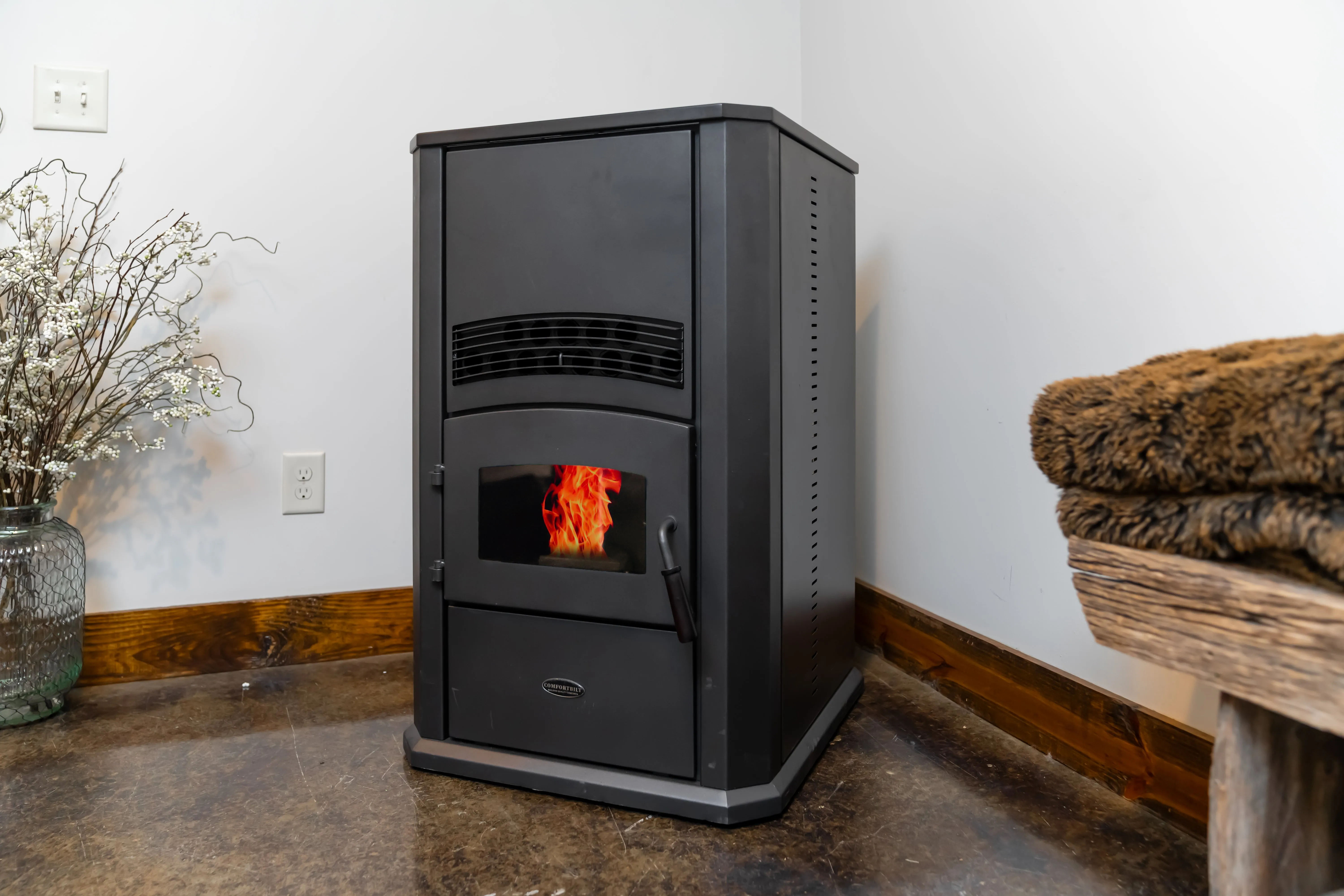 Alpine by ComfortBilt HP42 Pellet Stove 120LB Hopper - 87.5% America's MOST Efficient Pellet Stove!