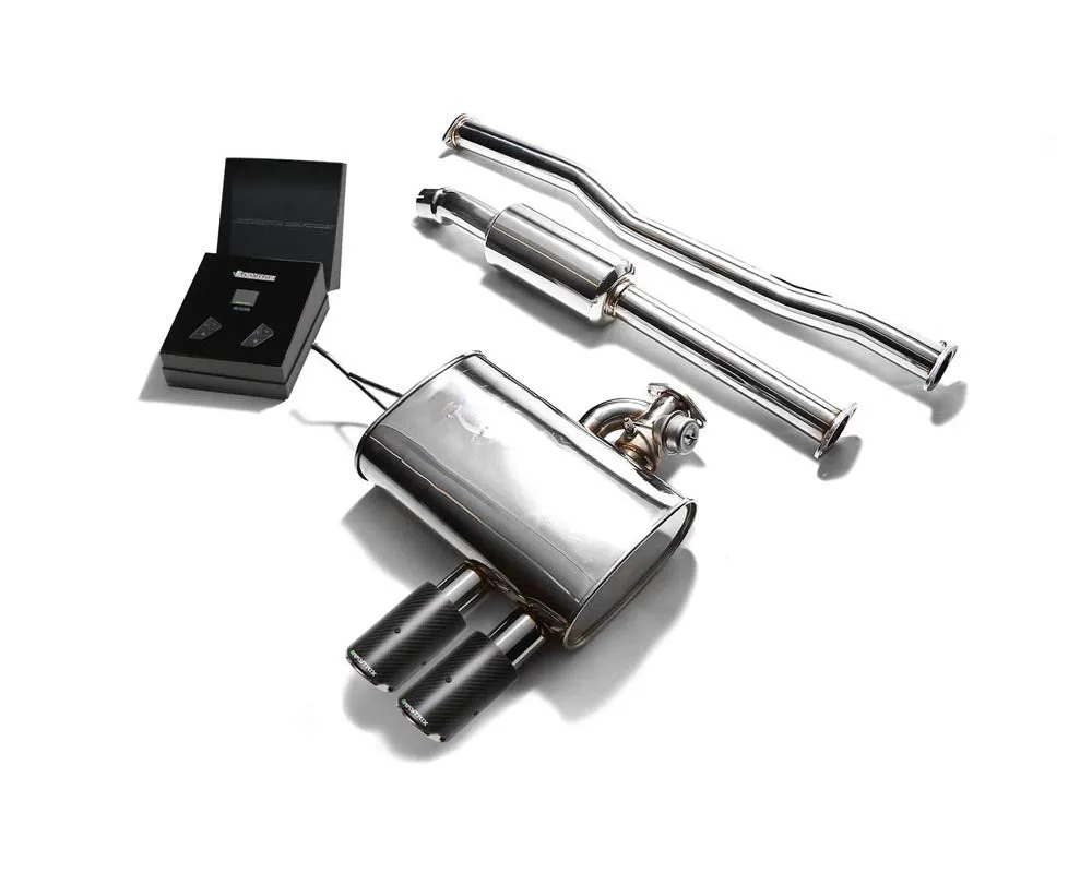 ARMYTRIX Stainless Steel Valvetronic Exhaust System Dual Carbon Tips Mini Cooper S F56 | F57 2014-2020