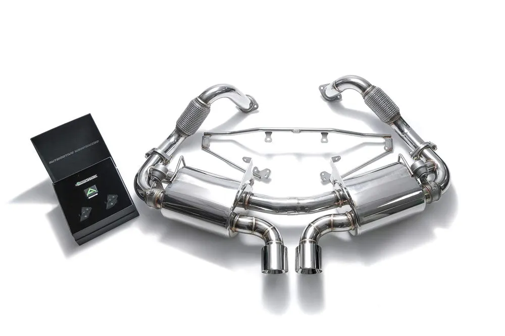 ARMYTRIX Stainless Steel Valvetronic Exhaust System Dual Chrome Silver Tips Porsche 981 Boxster | Cayman 2013-2016