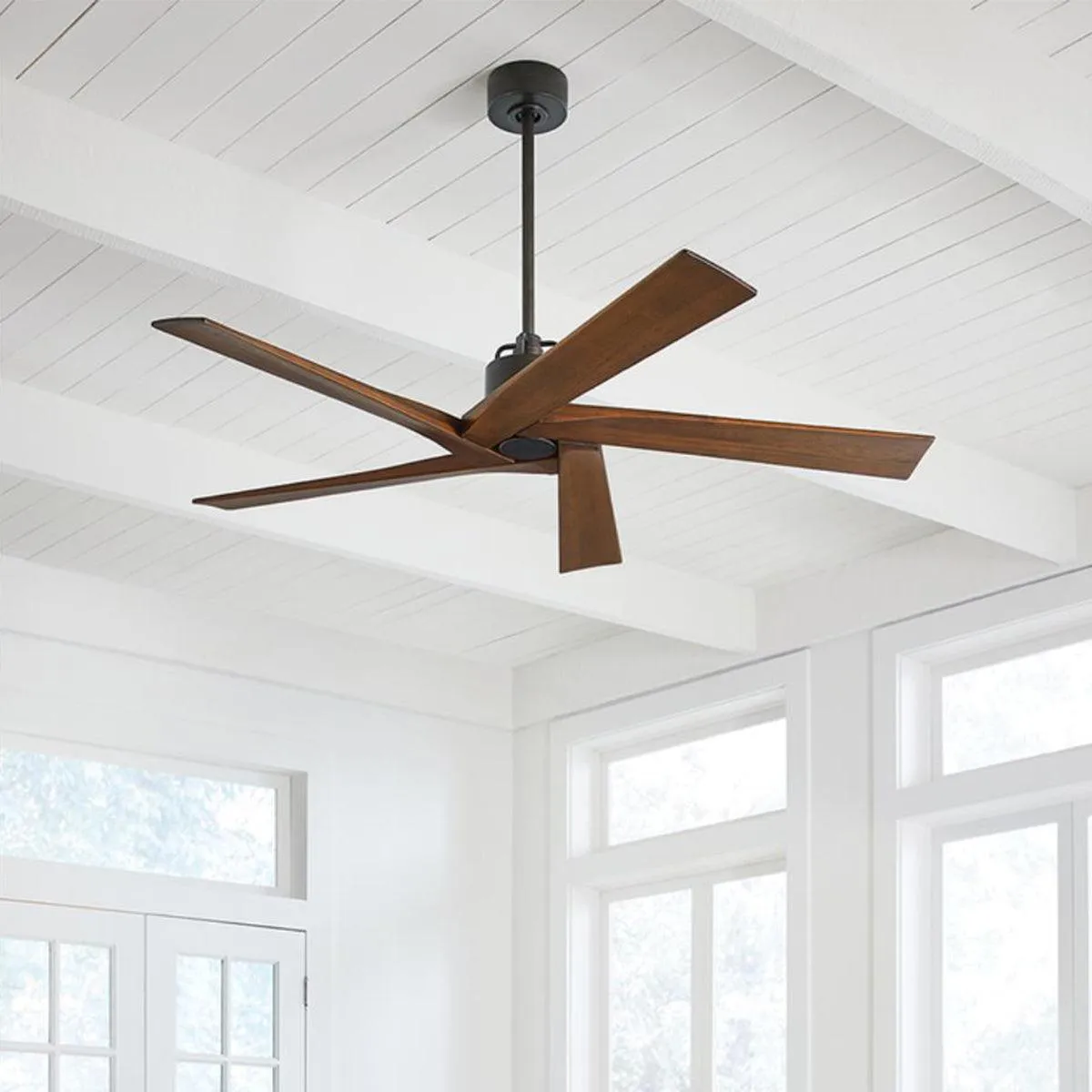 Aspen 56 Inch Aged Pewter Outdoor Ceiling Fan with Remote