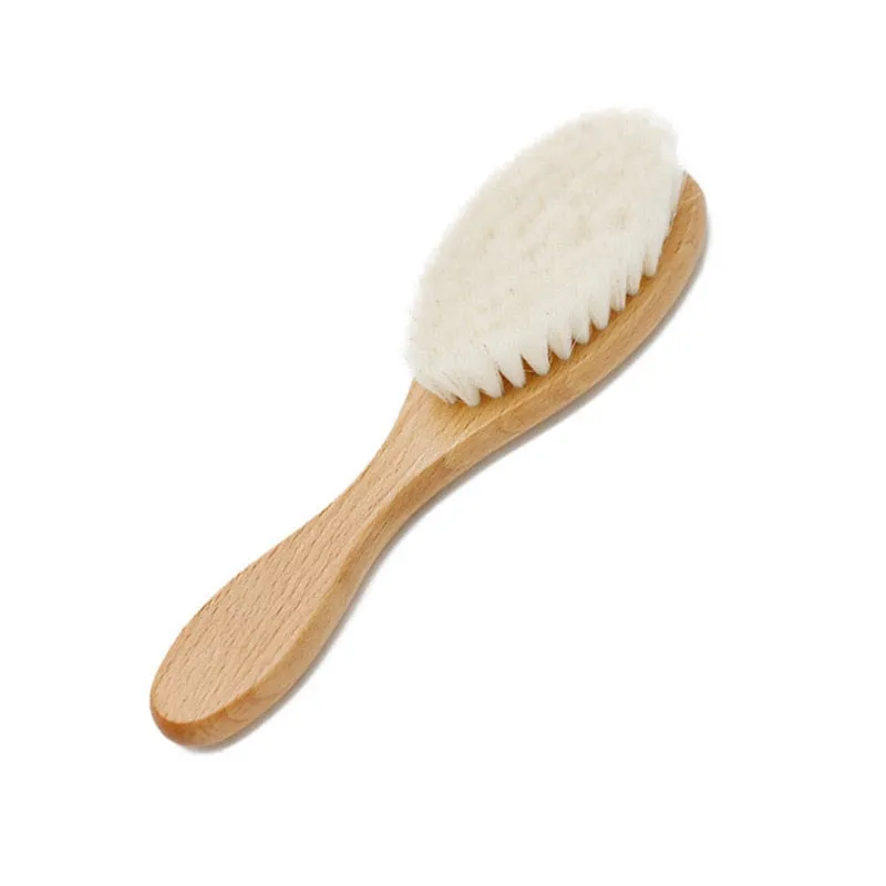 Baby brush/ Shower Wool Children& Beech Wood Brush