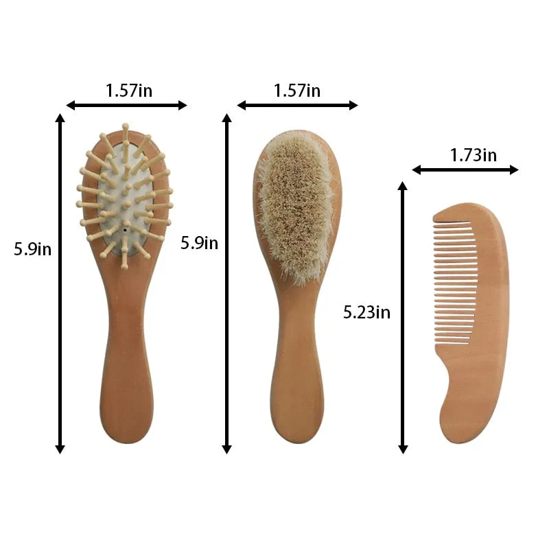 Baby brush/ Shower Wool Children& Beech Wood Brush