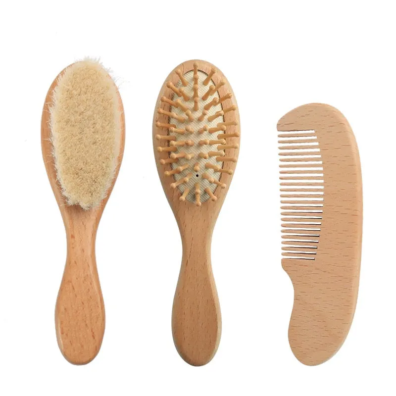 Baby brush/ Shower Wool Children& Beech Wood Brush