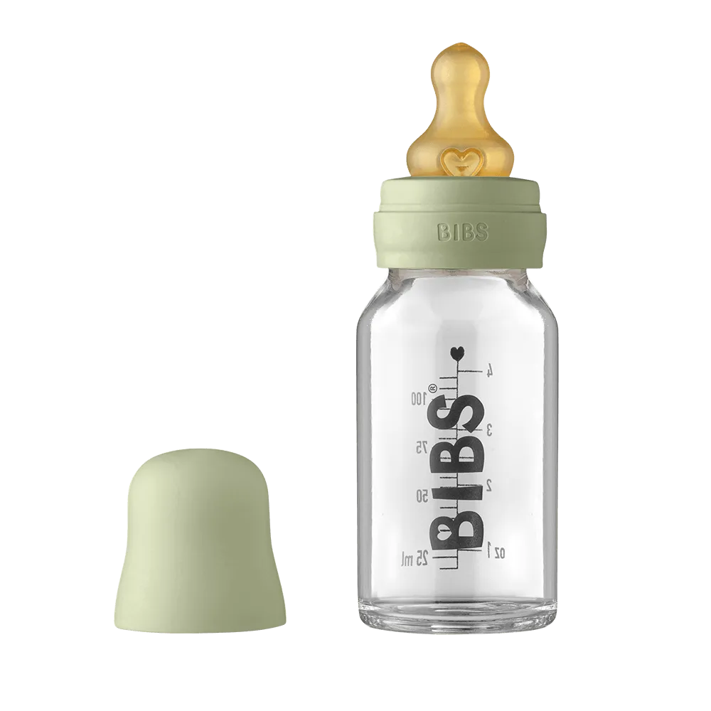 Baby Glass Bottle Complete Set 110ml - Sage