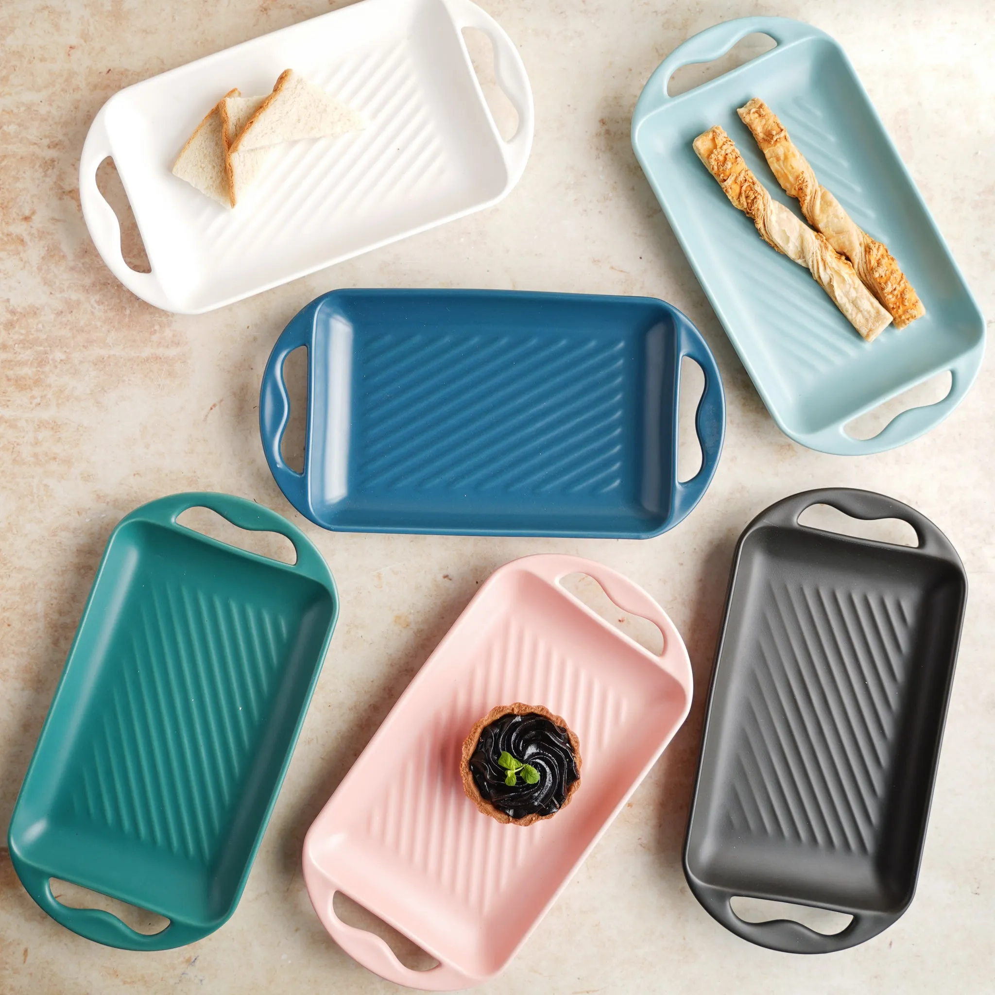 Baking Tray With Handle Black