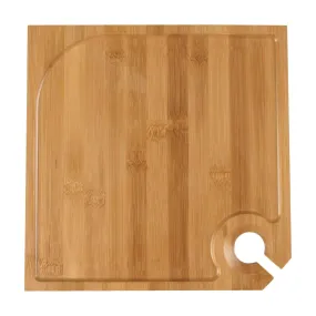 Bamboo Appetizer Plates with Wine Glass Holder