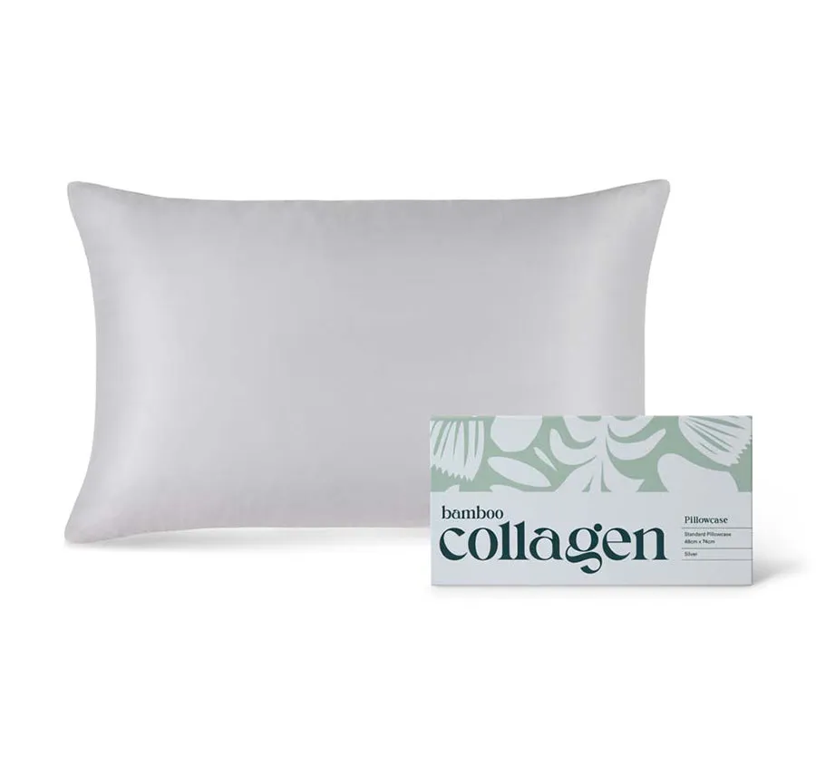 Bamboo Collagen Standard Pillowcase in Gift Box Grey