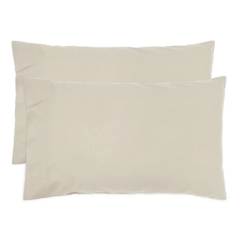 Bambury Temple Organic Cotton Pebble Pillowcase Pair