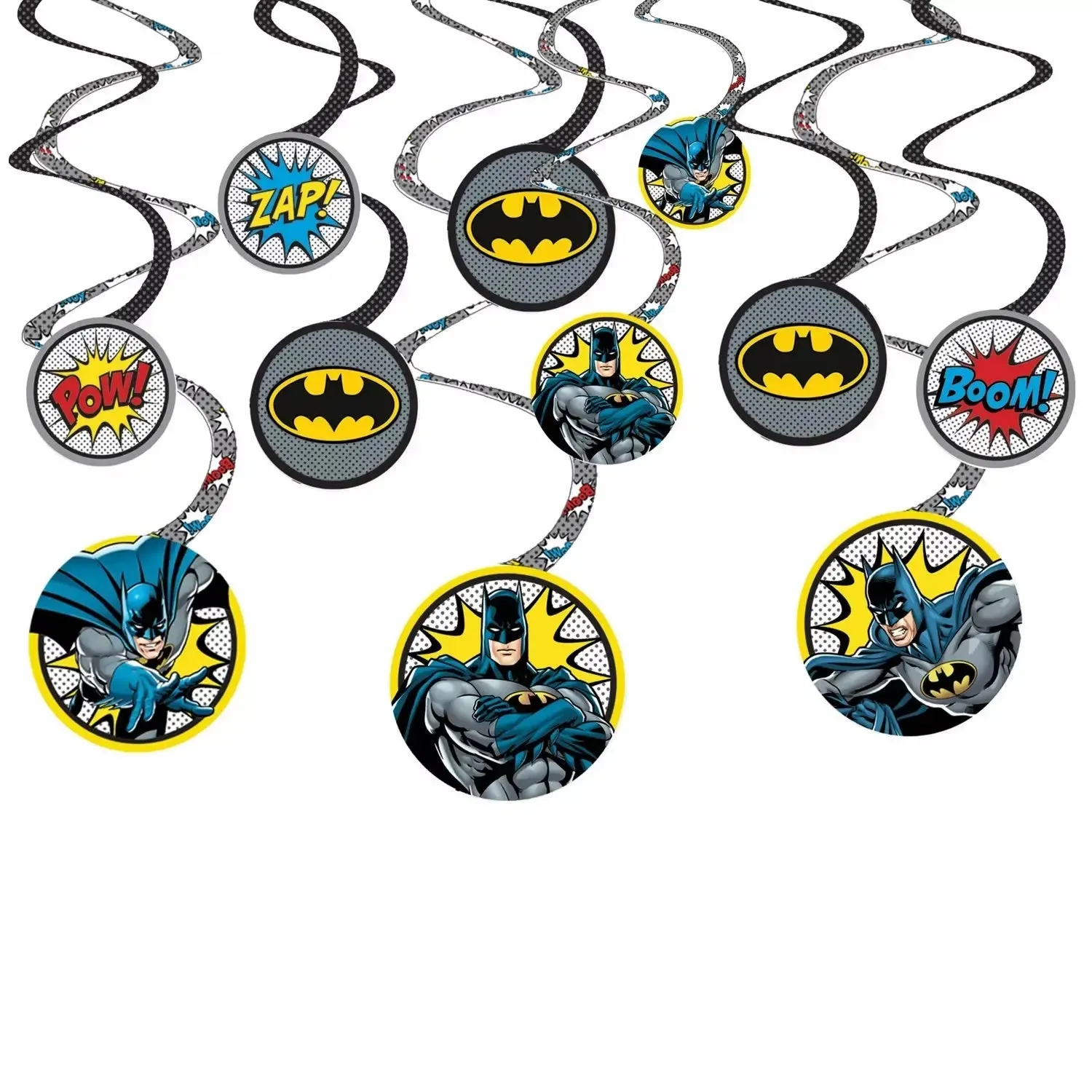 Batman Heroes Unite Hanging Swirl Decorations