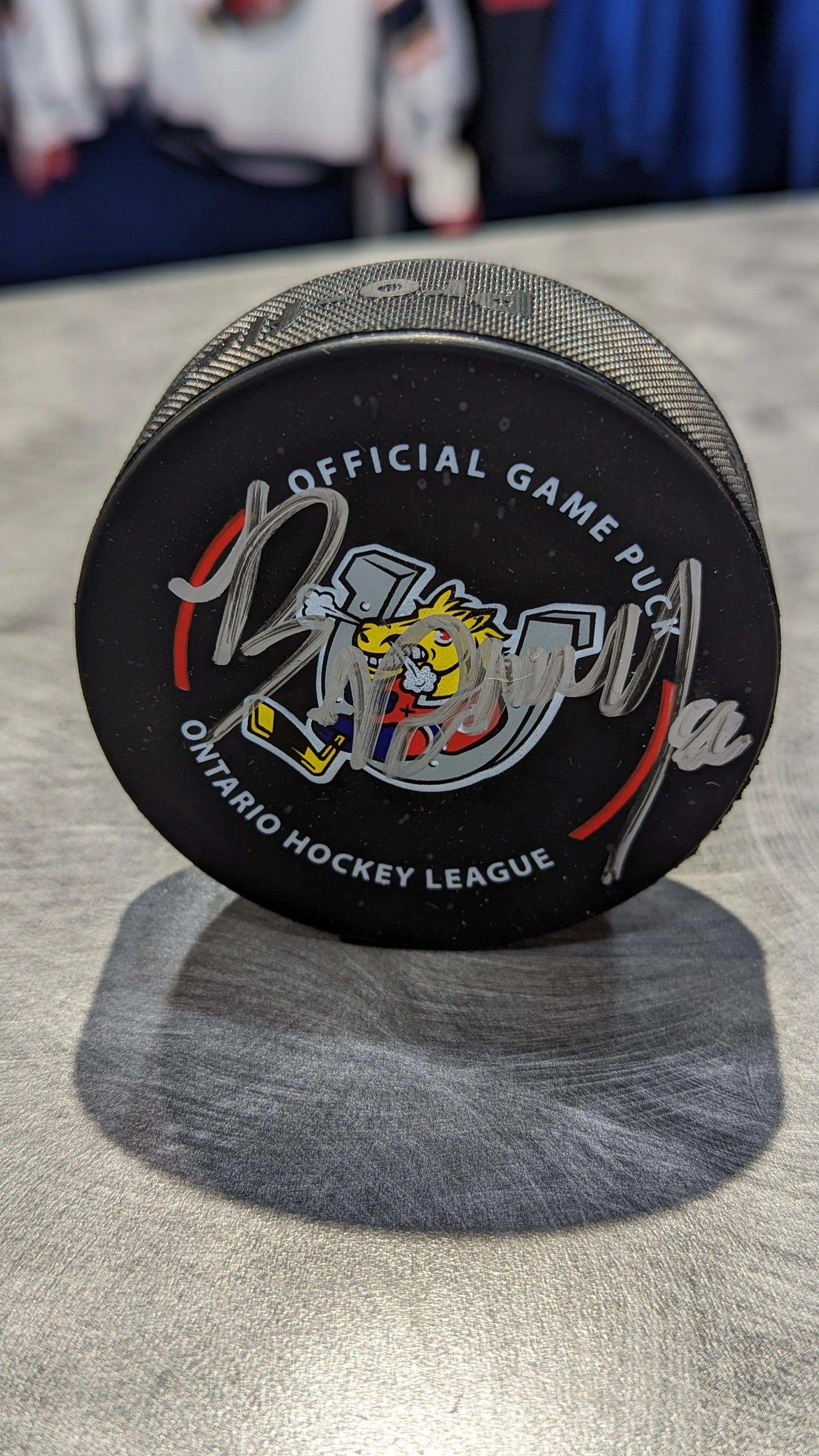 Beau Akey Autographed Puck