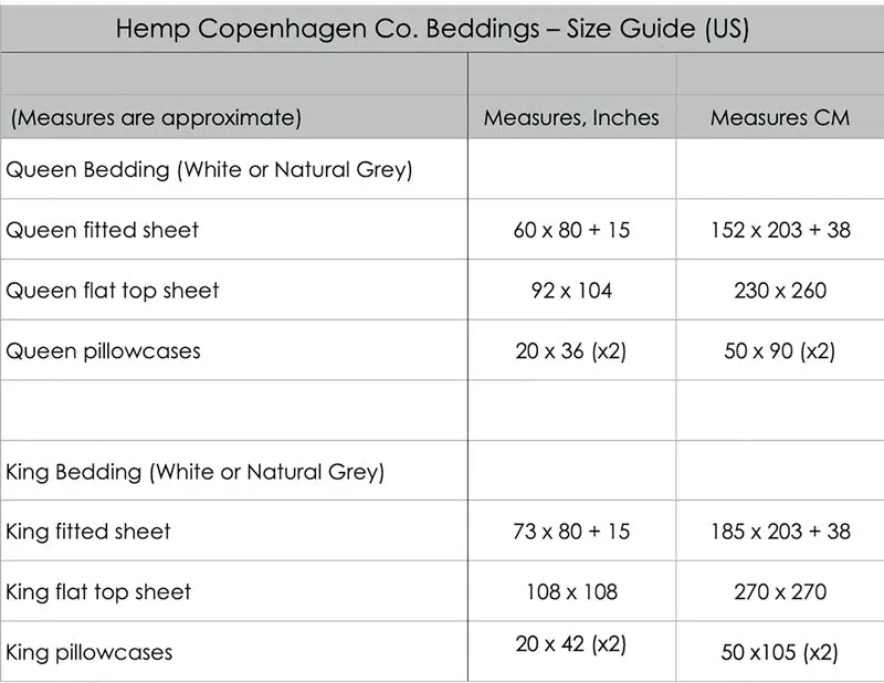 Bed linen 100% Hemp US-style | Hospitality