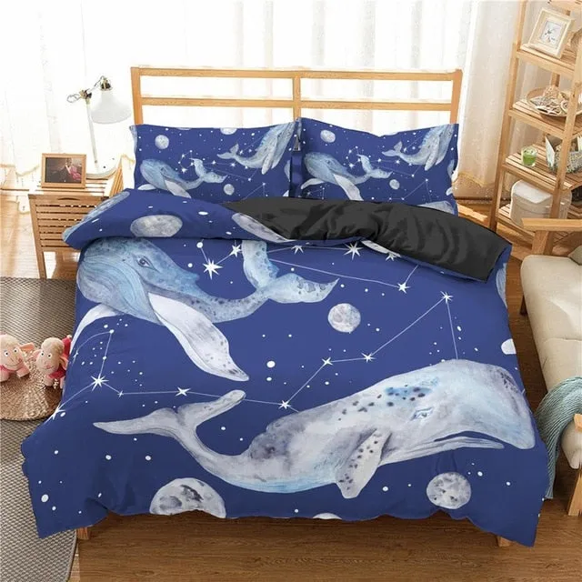 Bedding Sheet: Whale Pattern